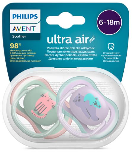 Ultra Air Animal Napp Pastellfärger 6 till 18 månader 2 enheter