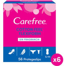 Carefree Bomullsskydd utan doft 56 enheter