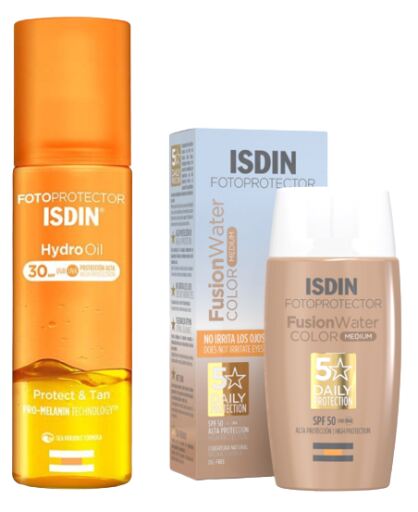 Isdin Photoprotector Hydro Oil SPF 30 + Fusion Water Color SPF 50