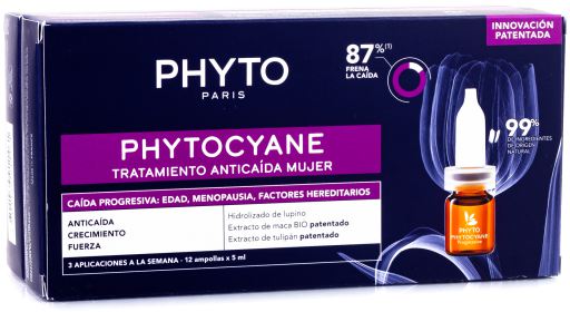 Phytocyane Anti-Håravfall Behandling för kvinnor 12 x 5 ml