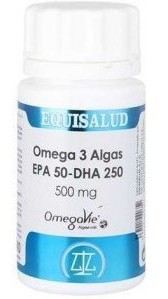 Equisalud Omega 3 Alger Epa50-Dha250 500 mg 40 p&auml;rlor