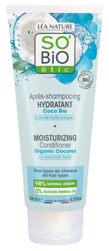 SO'BiO &eacute;tic Kokos & Hyaluronsyra Moisturizing Conditioner 200 ml