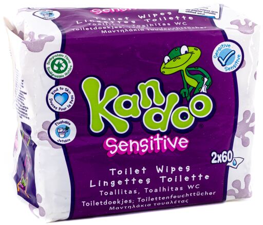 Sensitive Wipes 2x60 enheter