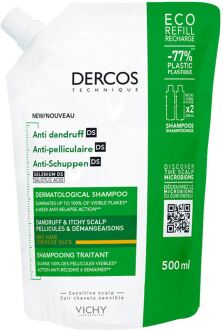 Dercos Anti-Mjäll torrt hår Schampo Eco Refill 500 ml