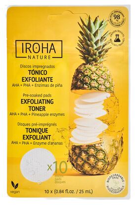 Ansiktsskivor med exfolierande och upplysande toner 25 ml