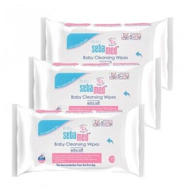 Sebamed Baby reng&ouml;ringsservetter 3 x 60 enheter