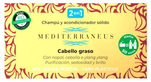 Mediterraneus Schampo och balsam f&ouml;r fett h&aring;r 50 gr