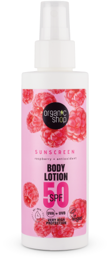 Solkräm Body Lotion med Raspberry SPF 50 150 ml