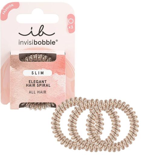 Invisibobble Slim Bronze Me Pretty Hair Tie 3 delar