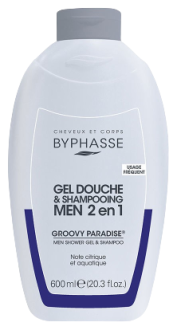 Byphasse Groovy Paradise Shower Gel Men 2 i 1 600 ml