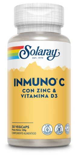 Solaray Immuno C med zink och vitamin D3 30 vegetabiliska kapslar