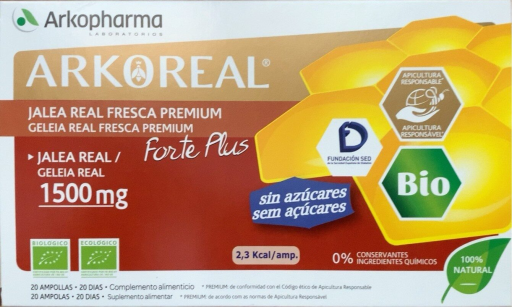 Arkopharma Arkoreal F&auml;rsk Drottninggel&eacute; 20 ampuller 1500 mg