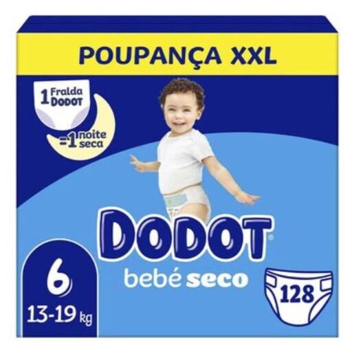 Torra babyblöjor XXL storlek 6 från 13 till 19 kg 128 enheter
