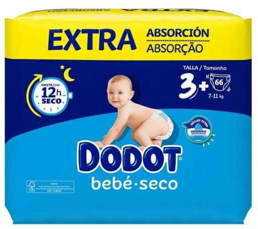 Dodot Torra babybl&ouml;jor Extra Absorption Storlek 3 fr&aring;n 7 till 11 kg 66 enheter