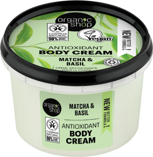 Matcha och basilika Antioxidant Body Cream 250 ml