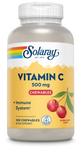 Solaray C-vitamin 500 mg k&ouml;rsb&auml;r 100 tuggtabletter