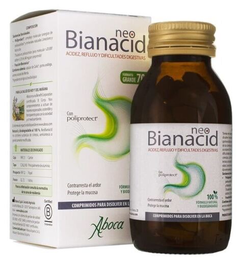 Aboca Neobianasid Halsbr&auml;nna och Reflux 70 Tabletter