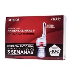 Vichy Dercos Aminexil Clinical 5 Herrbehandling mot h&aring;ravfall 21x6 ml