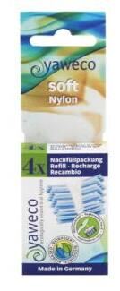 Yaweco Dent Brush Refills mjukt nylonhuvud 4 enheter