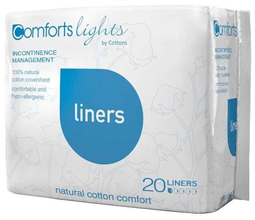 Cottons Organic L&auml;tt inkontinens Trosskydd 100% Bomull 20 enheter