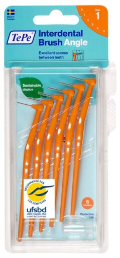 TePe Vinkelinterdentalborste 0,45 Orange 6 enheter