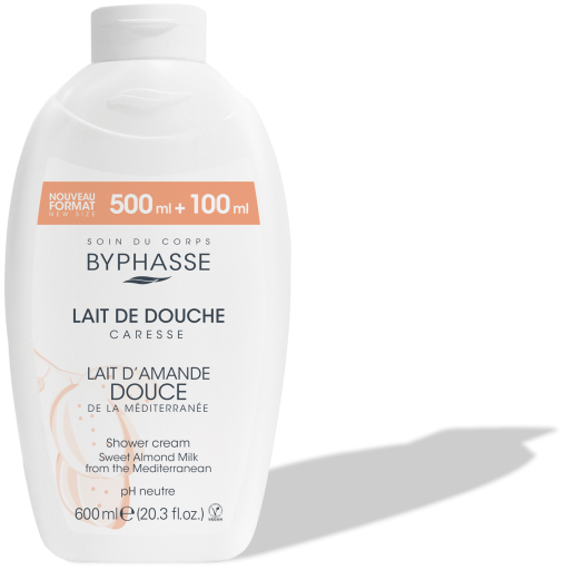 Byphasse Caresse Sweet Mandel Milk Shower Cream 600 ml
