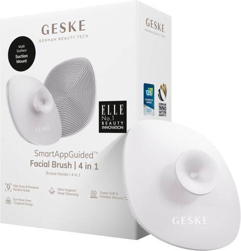Geske Smart App Guidad ansiktsborste 4 i 1 Vit 1 enhet