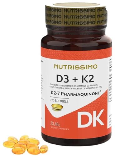 D3 K2 2000Ui Pharmaquinone K2-T 120 kapslar