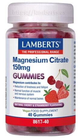 Magnesiumcitrat 40 gummies körsbär jordgubb