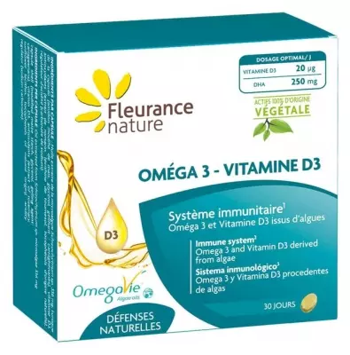 Fleurance Nature Nature Omega 3-Vitamin D3 30 kapslar