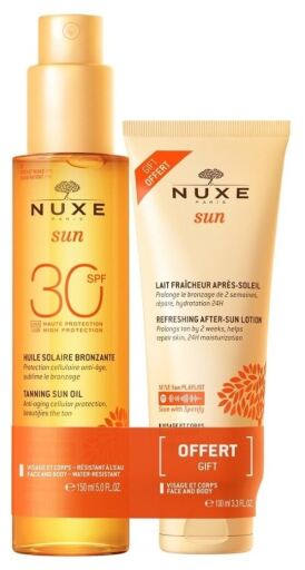 Nuxe Solbr&auml;nnaolja SPF 30 150 ml + After Sun-mj&ouml;lk 100 ml