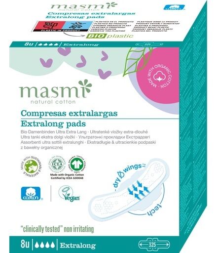 Masmi Extra l&aring;ng kompress 8 enheter