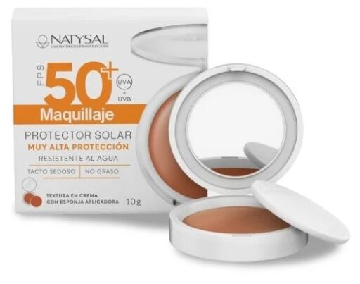 Natysal Solskyddskr&auml;m Makeup SPF 50+ Puder 10 gr