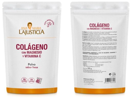 Ana Mar&iacute;a Lajusticia Kollagen med magnesium + C-vitamin jordgubb 350 gr Doypack