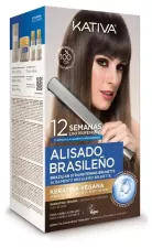 Professionell brasiliansk plattning Pro m&ouml;rkt etui 6 delar