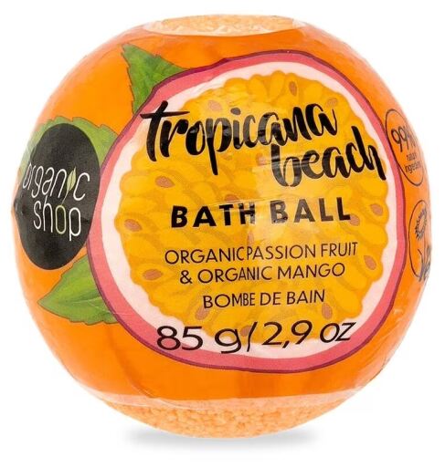 Organic Shop Tropicana Badbomb med passionsfrukt och mango 85 g