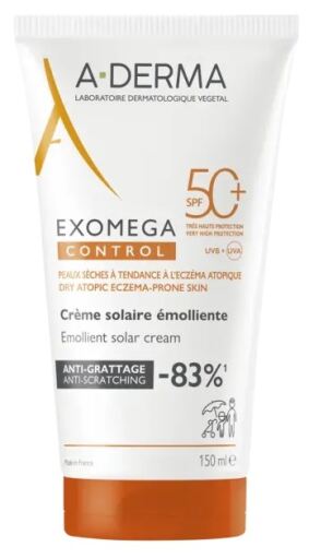 A-DERMA Exomega Control Mjukg&ouml;rande medel SPF 50+ 150 ml