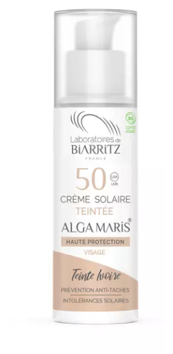 Laboratoires de Biarritz Alga Maris Beige Ansiktskr&auml;m SPF 50 50 ml