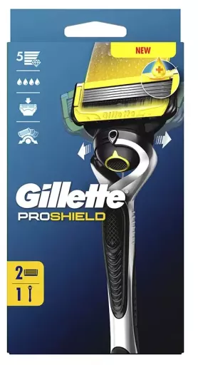 Gillette Fusion Proshield-maskin + 2 reservdelar