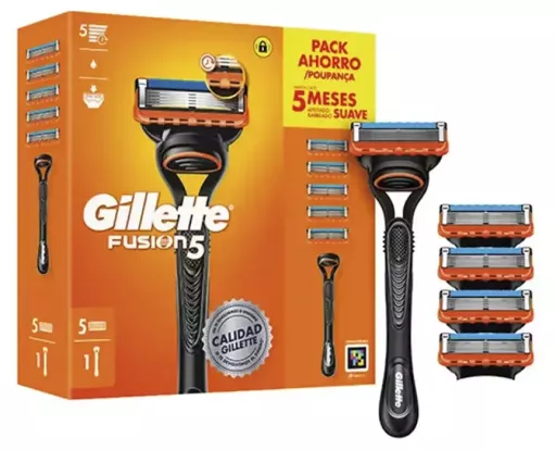 Gillette Fusion 5-maskin + 5 reservdelar