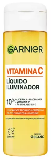 Garnier C-vitamin upplysande v&auml;tska f&ouml;r str&aring;lande och j&auml;mn hud 120 ml