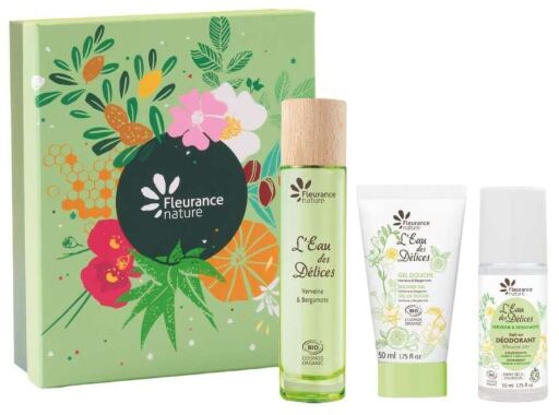 Fleurance Nature Eau Des D&eacute;lices Verbena & Bergamott 3-delad presentset