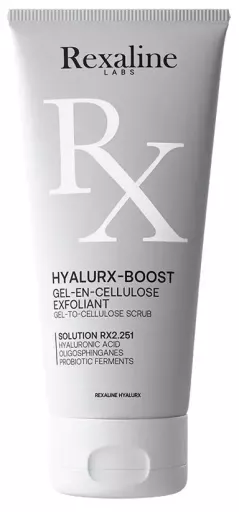 Rexaline Hyalurx-Boost exfolierande gel i cellulosa