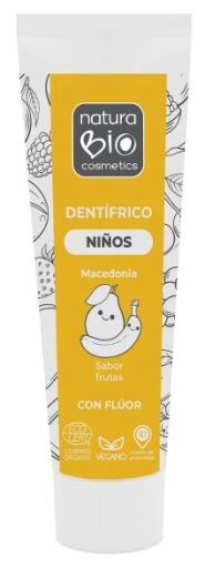 NaturaBIO Cosmetics Dent Barnens Makedonien med fluor 75 ml