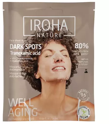 Iroha Ansiktsmask mot m&ouml;rka fl&auml;ckar 1 enhet