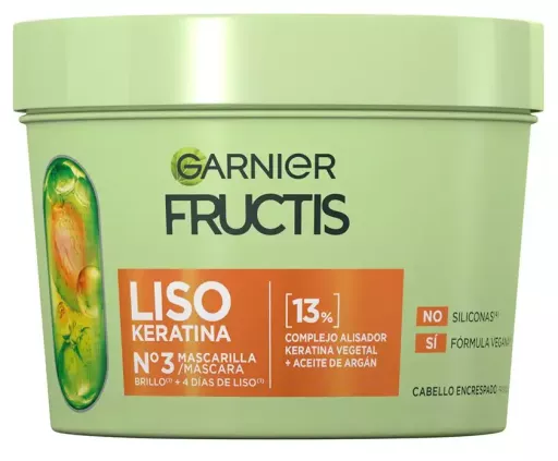 Garnier Fructis Smooth Keratin Nr 3 Utj&auml;mnande Mask 370 ml