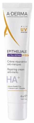 A-DERMA Epitheliale AH Ultra SPF50+ Reparerande kr&auml;m 40 ml