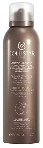 Collistar Magic Drops Body Mist Gradvis transparent brun utan sol 150 ml