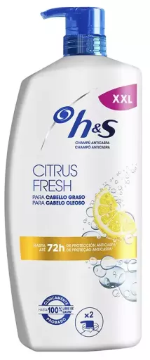 Citrus Fresh Mj&auml;llschampo f&ouml;r fett h&aring;r, 1000 ml pumpdispenser